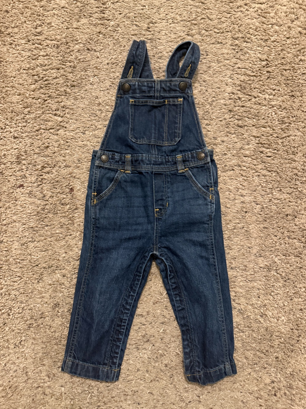 Old Navy Dark Blue Denim Overalls 18-24 Months